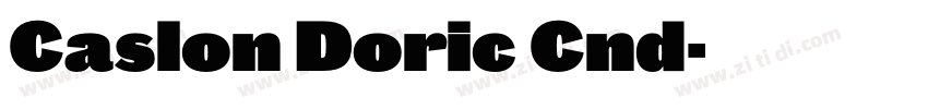 Caslon Doric Cnd字体转换